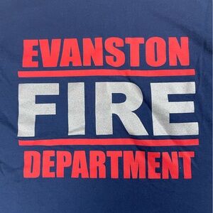 Evanston Fire Department Graphic Tee 100% Cotton Medium